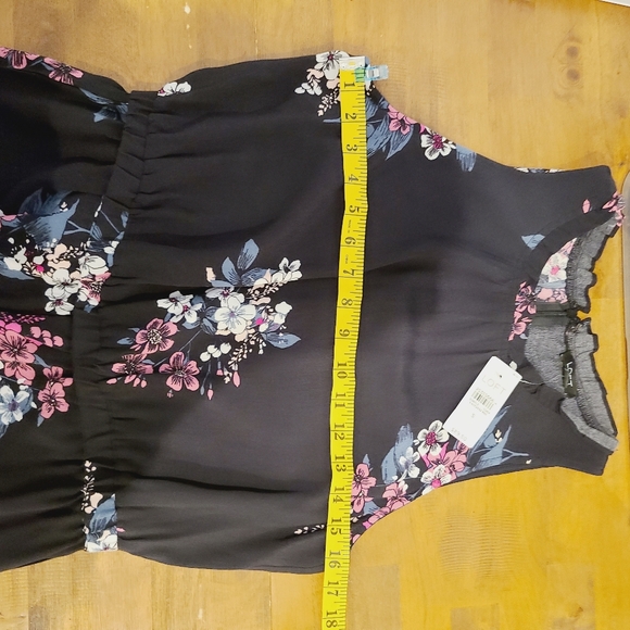 Loft Black Floral wide Leg Jumpsuit - Picture 8 of 10